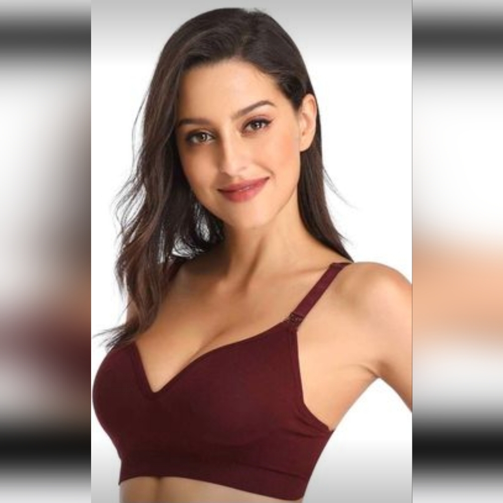 ✨️HOST PICK!✨️NWT🌟Seamless Nursing/Maternity/Breastfeeding Push Up Sleep Bra - Picture 2 of 7